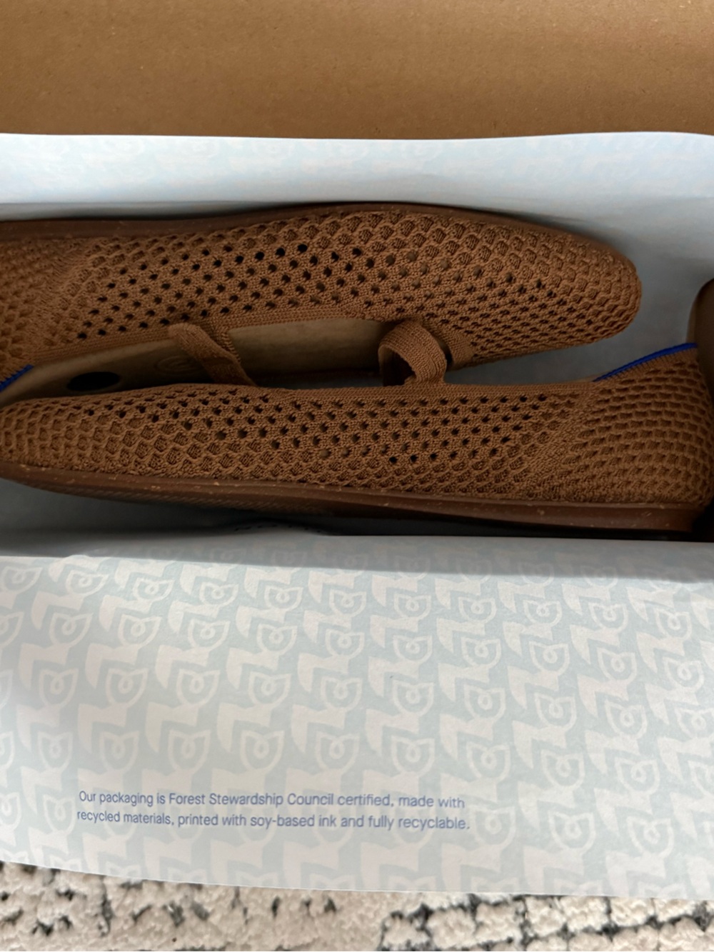 Rothy's Mary Jane Pecan Mesh Size 8 - Picture 3 of 5